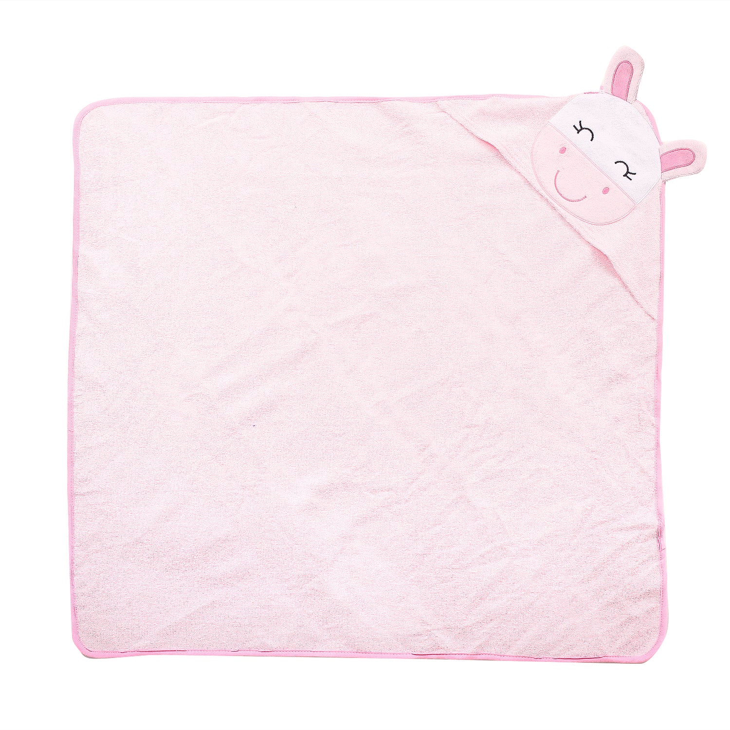 Sleepy Bunny Pink Hooded Towel