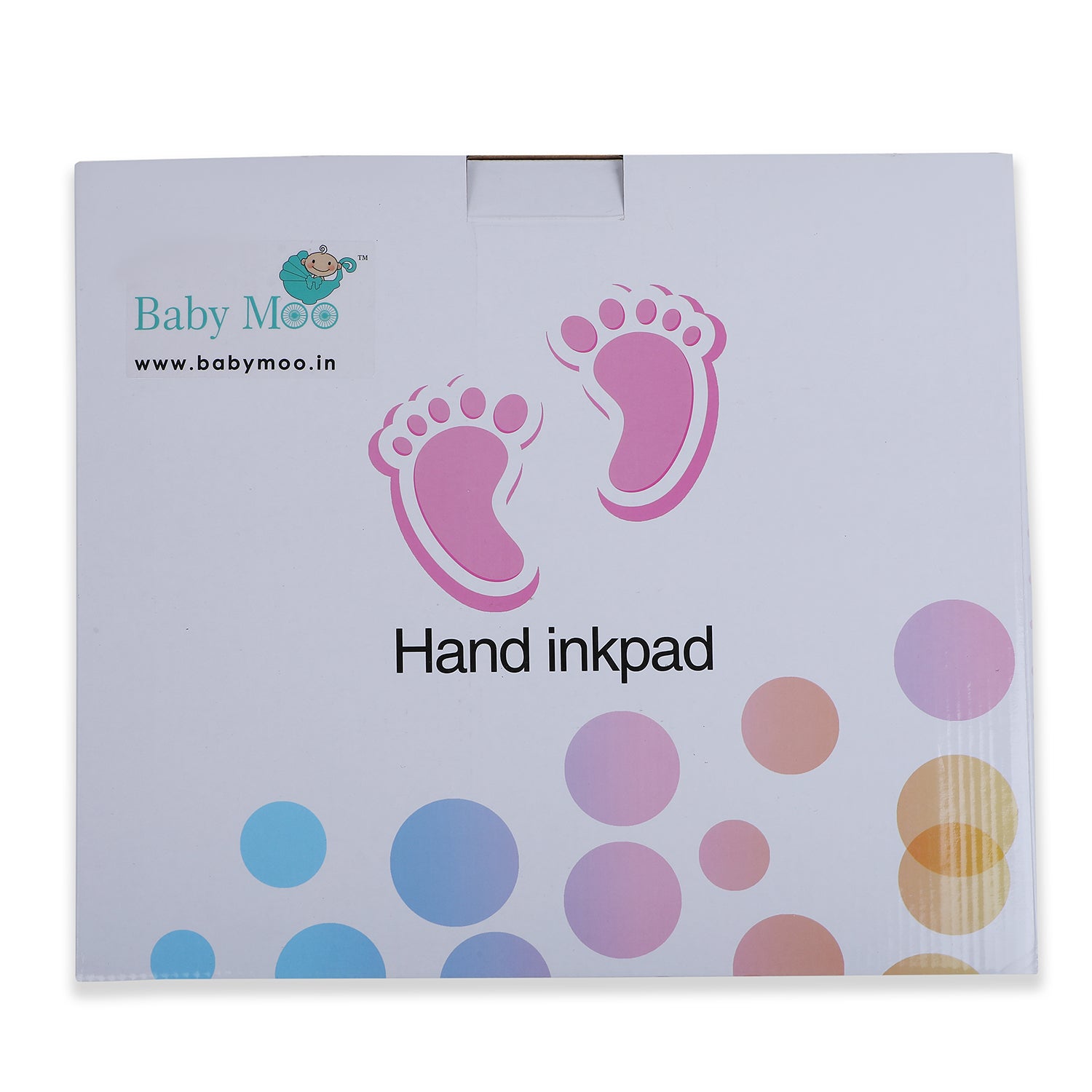 Baby Moo Clay Handprint And Footprint Impression Wooden Photo Frame For Infant Memories - White - Baby Moo